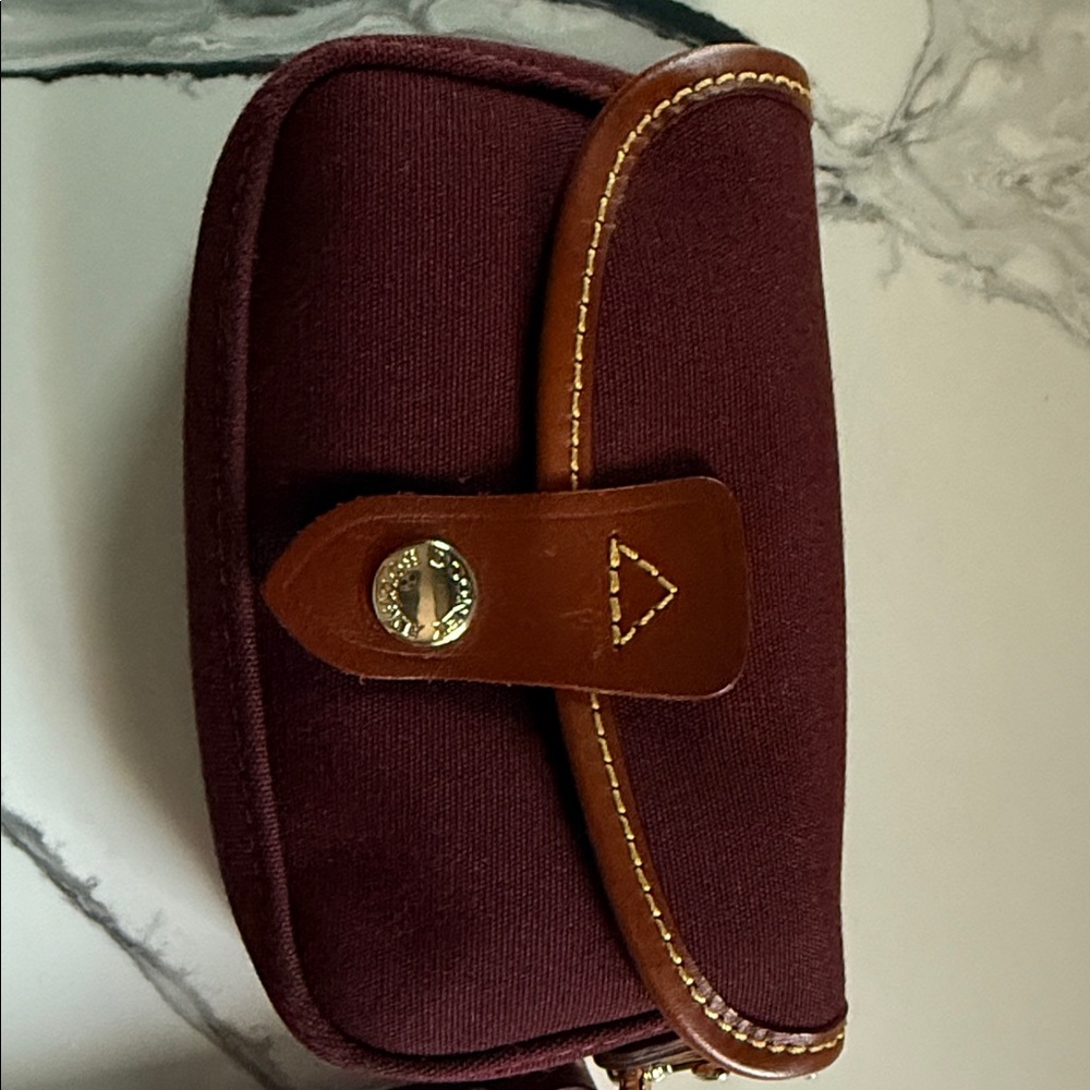 Dooney & Bourke Burgundy and Brown Clutch